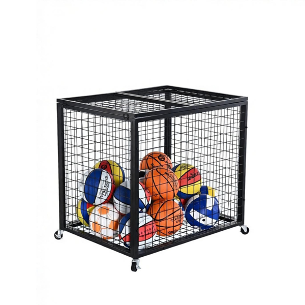 Panier de rangement de balle de sport roulant