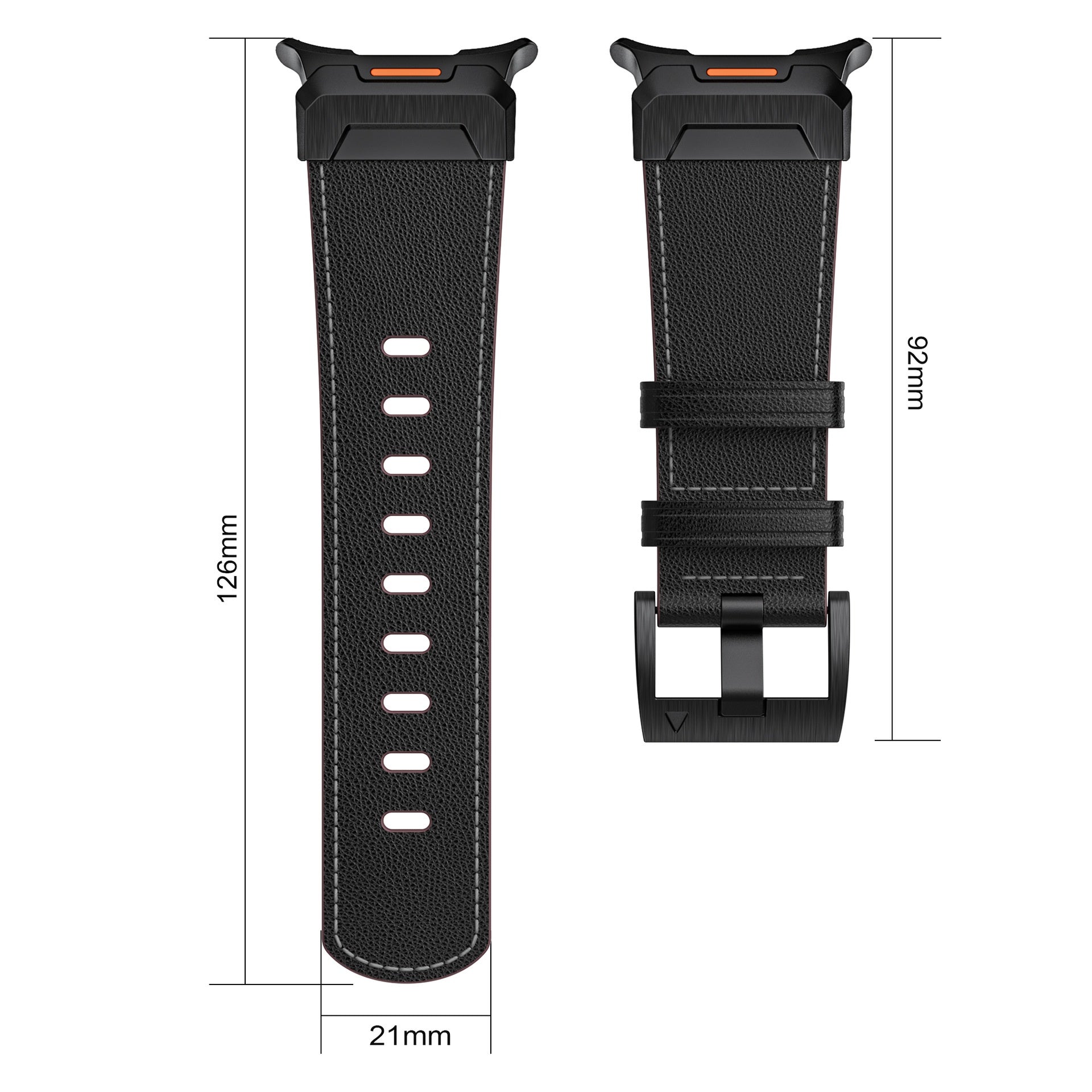Montre applicable 7Ultra Crazy Horse modèle Bracelet en cuir