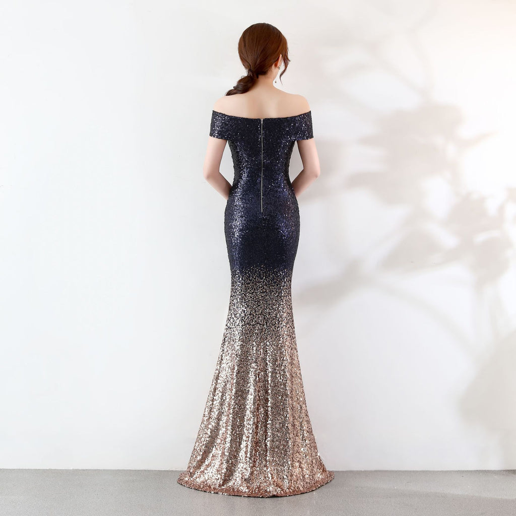 Robe de fête d'anniversaire Slimming Host Robe longue