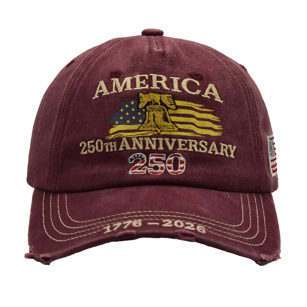 Broderie 250e anniversaire Chapeau commémoratif Casquette de baseball
