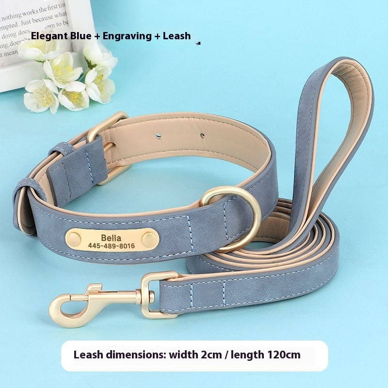 Collier de chien en cuir double couche créatif et polyvalent