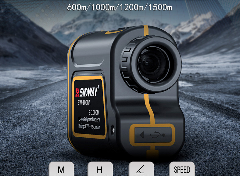 Téléscope Range Finder 600 Meters 1000 Meters1500 Meters Handheld Outdoor Range Finder