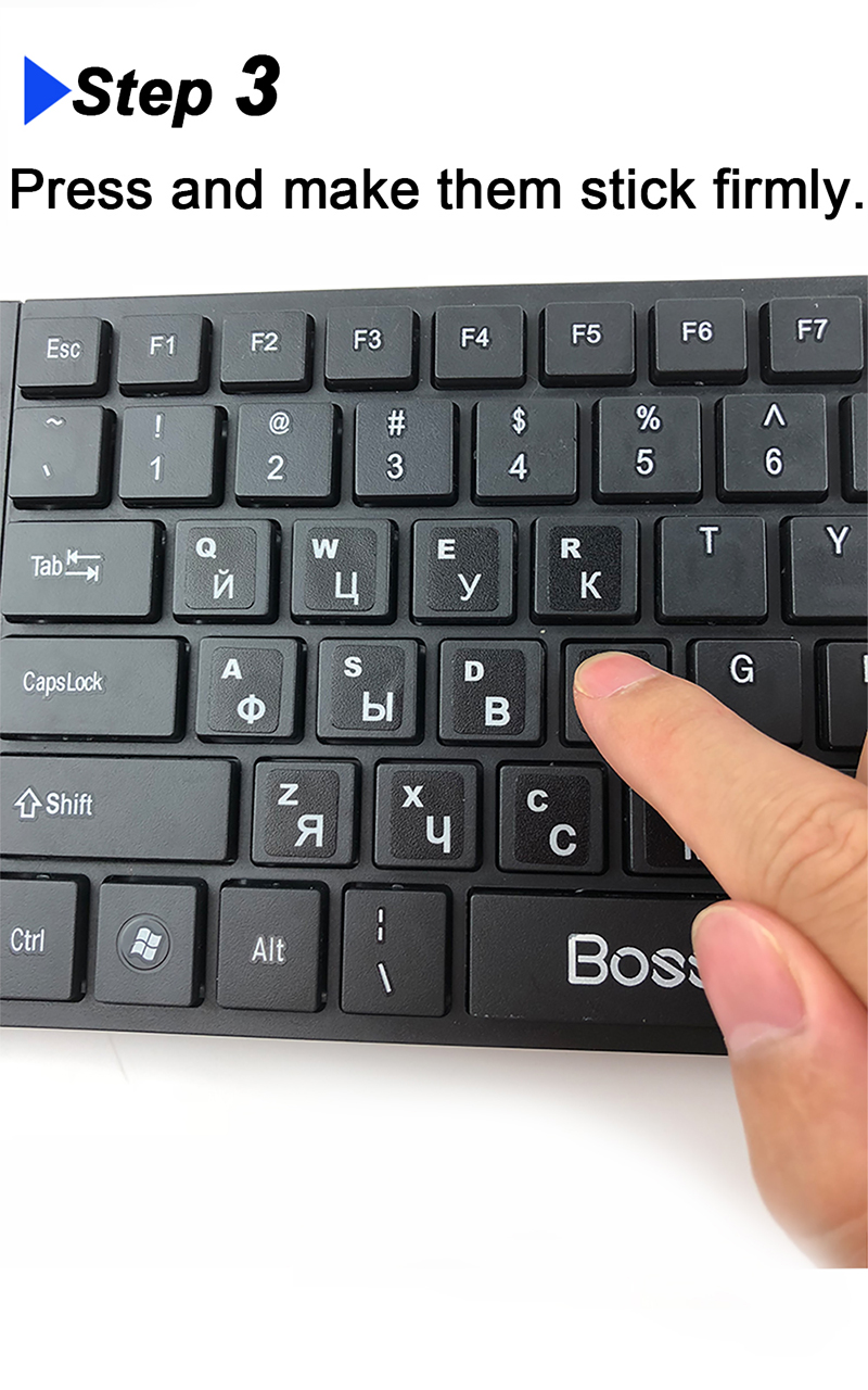 Stickers clavier de carnet Stickers clavier russe