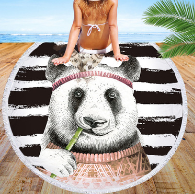 Serviette ronde de plage