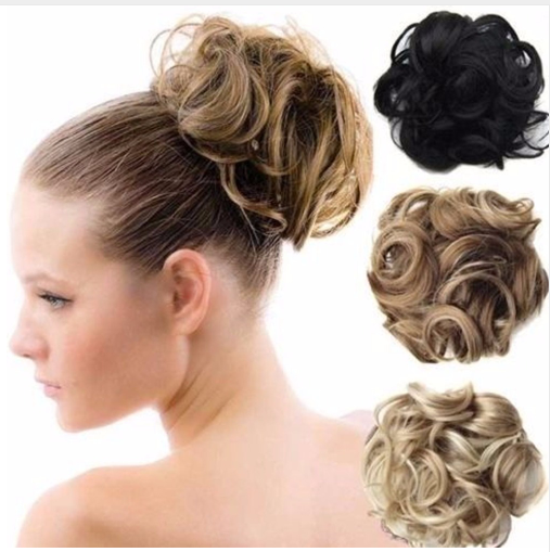 Europe, Japan, and South Korea popular fluffy hair bun natural drawstring curly hair ball
