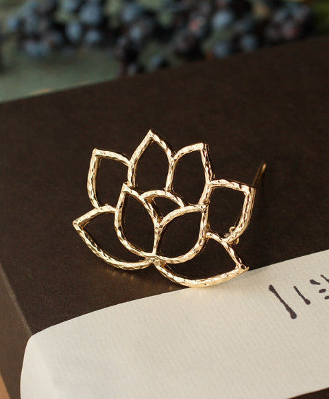 Literary Metal Lotus Shape Retro Hairpin