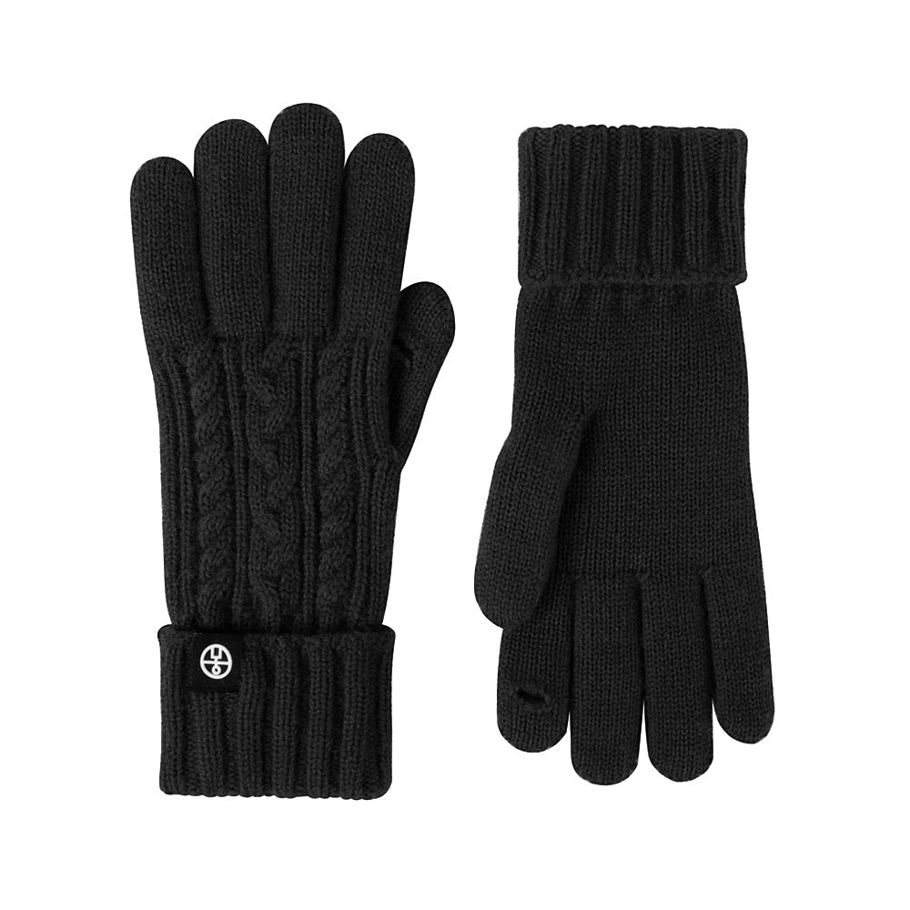 Gants tricotés pour le cyclisme en plein air d'hiver