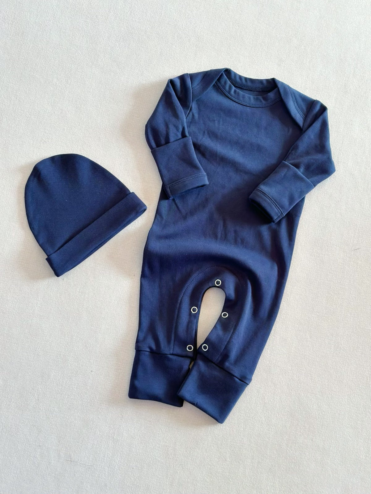 Hiver bébé couleur solide combinaison de saut manches longues nouveau-né sac veste de pet
