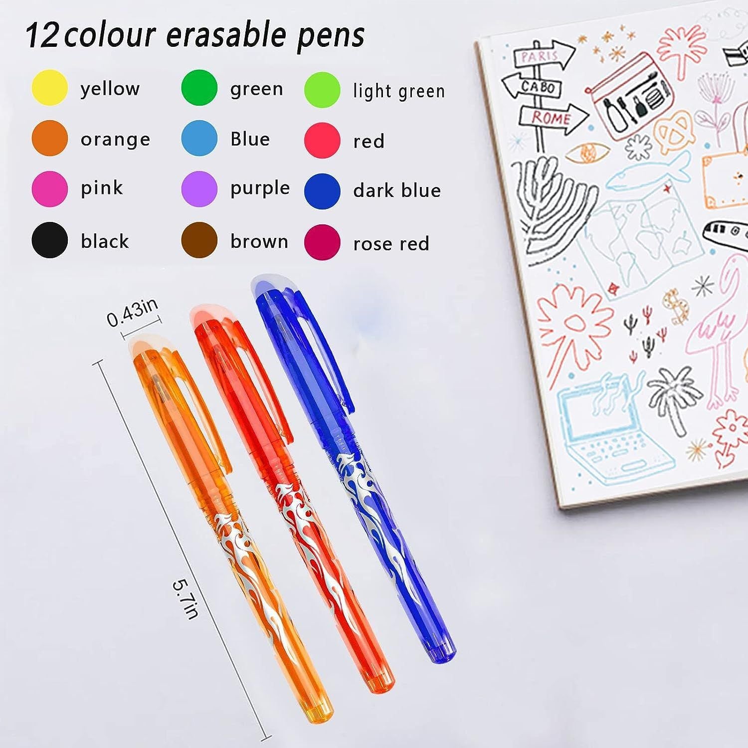 Stylo thermosensible effaçable neutre