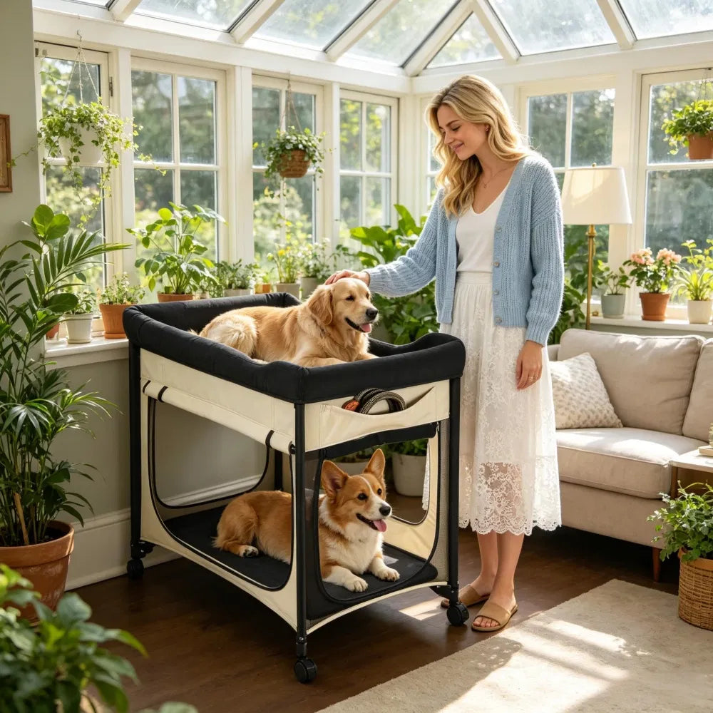 Lit de chien élevé avec étanche Oxford pour placard
