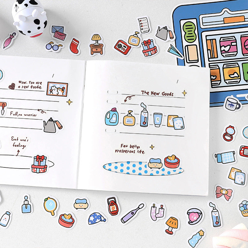 Sticker Pack Little Life Home Series Stickers Tente à main peinte à la main 100 feuilles