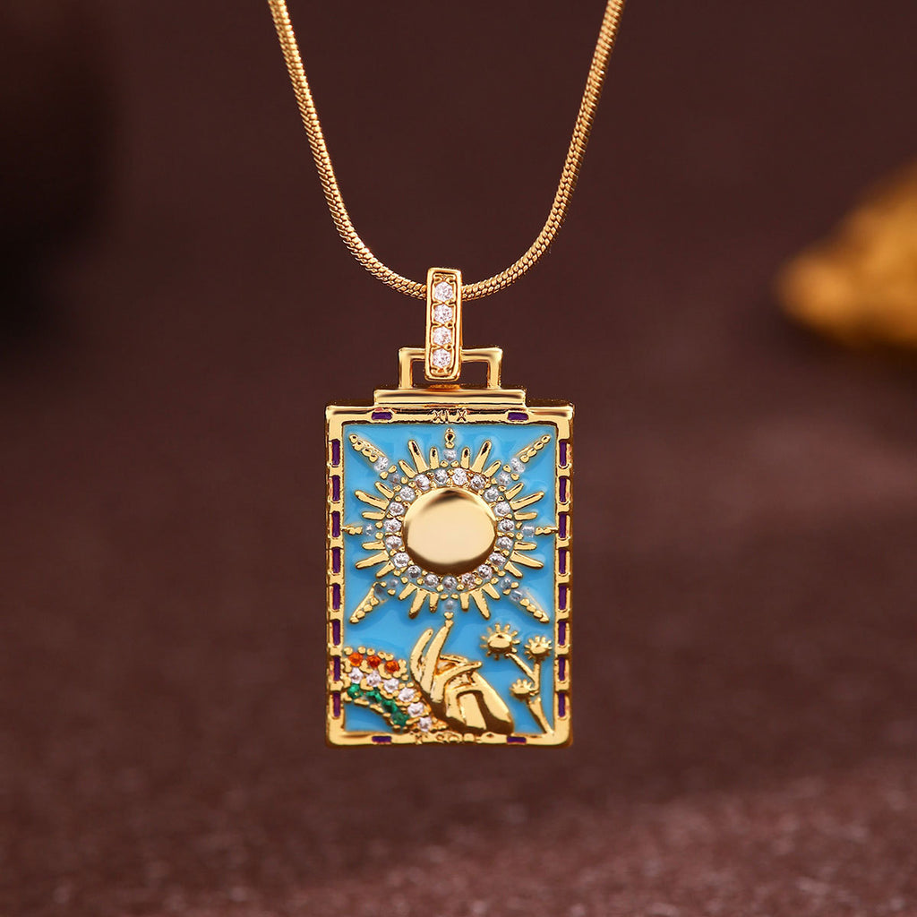 Pendentif Star Pendentif Rétro Collier en acier titane
