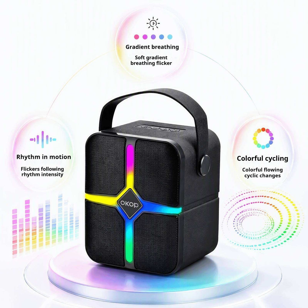 KP-876 Haut-parleur Bluetooth sans fil le plus vendu Poignée portable RGB Éclairage Batterie longue L