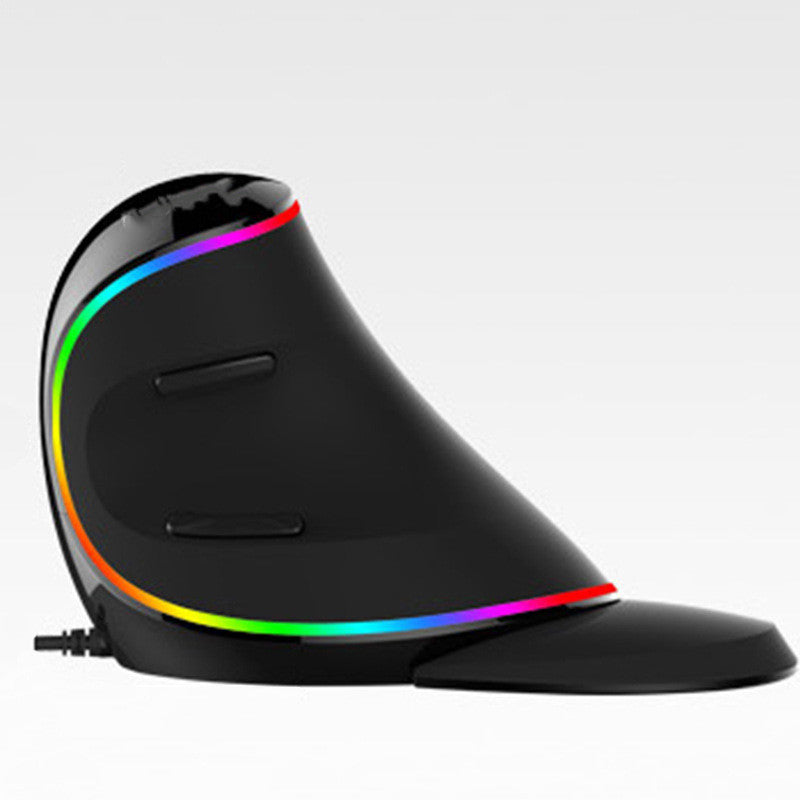 Escargot ergonomique vertical RGB Souris filaire à main anti-souris