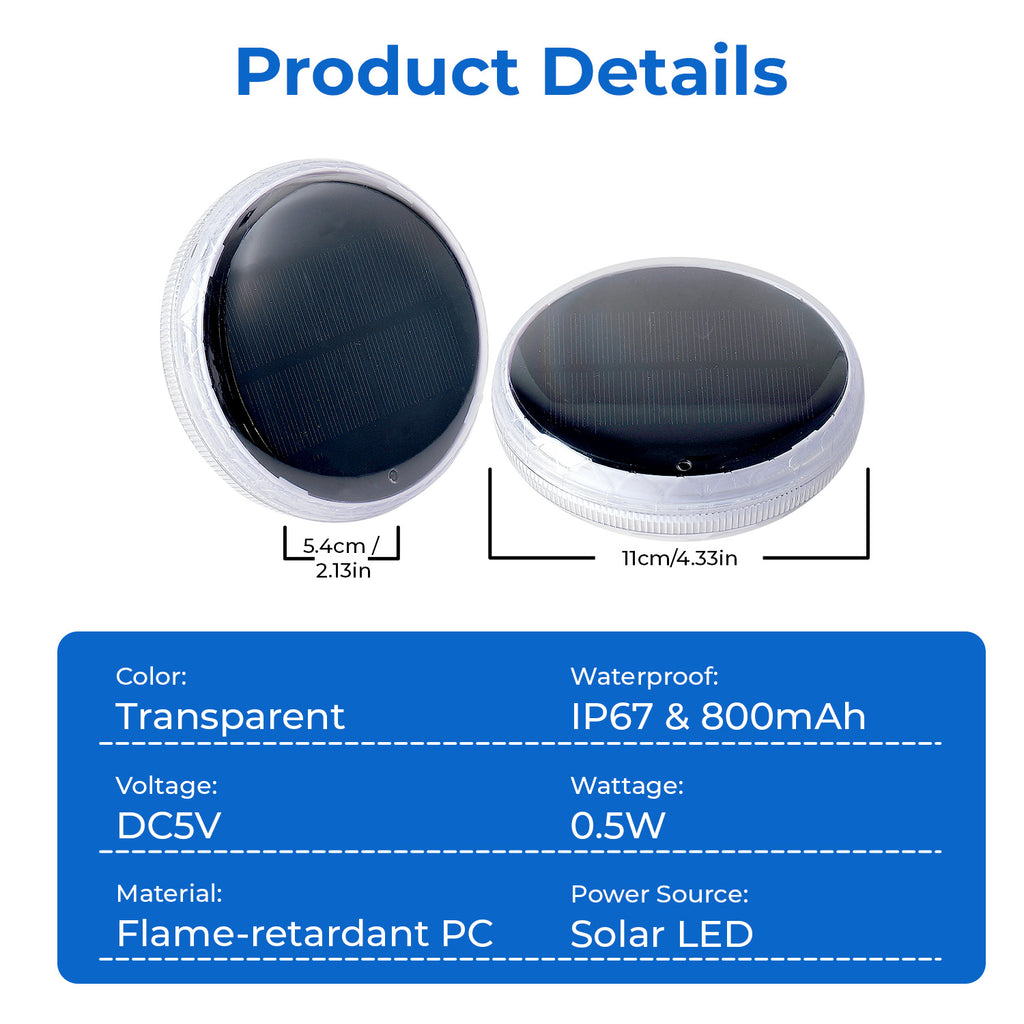 Pool flottante rechargeable solaire Lights-2 Pack