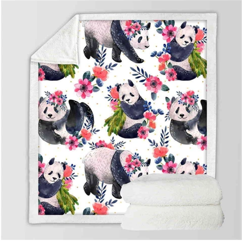 Couverture flanelle de la série Panda