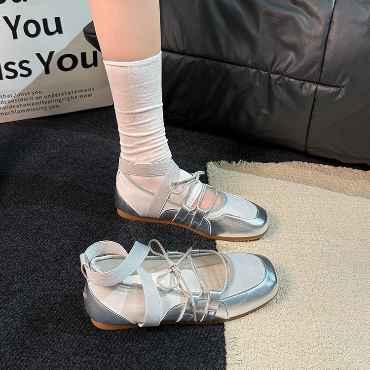 Chaussures de formation en cuir style Ballet pour femmes
