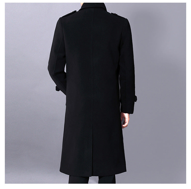 Manteau de laine mince d'automne et d'hiver