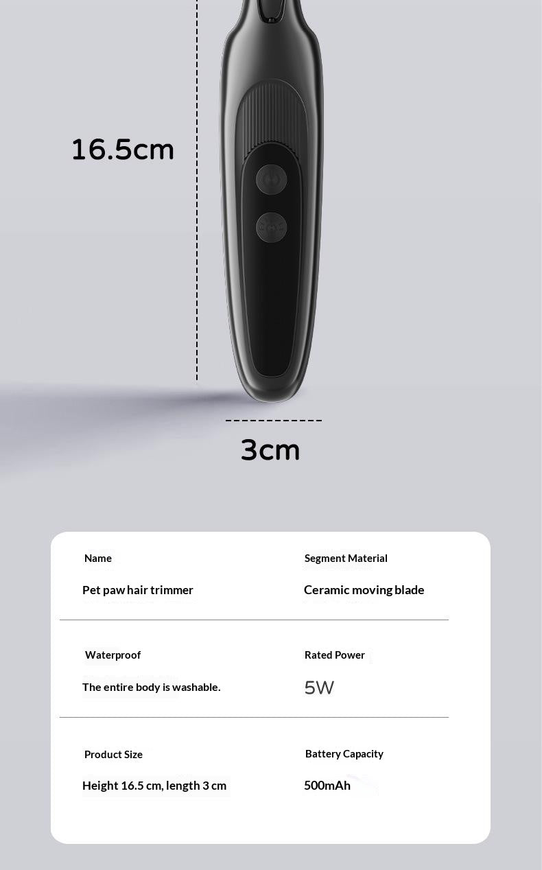 Clipper sans fil lavable à corps entiers pour animaux de compagnie à faible bruit