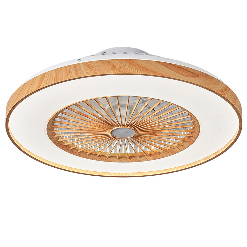 Ventilateur de plafond électrique Ribbon en grain de bois pour salon et salle à manger