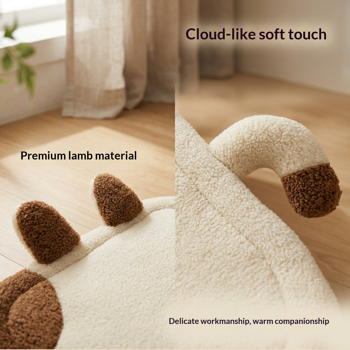 Coussin chien Coussin animal Coussin doux peau-friendly machine lavable style Lambskin animal Coussin animal