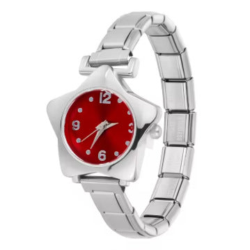 Bracelet de montre en acier inoxydable cinq étoiles coloré