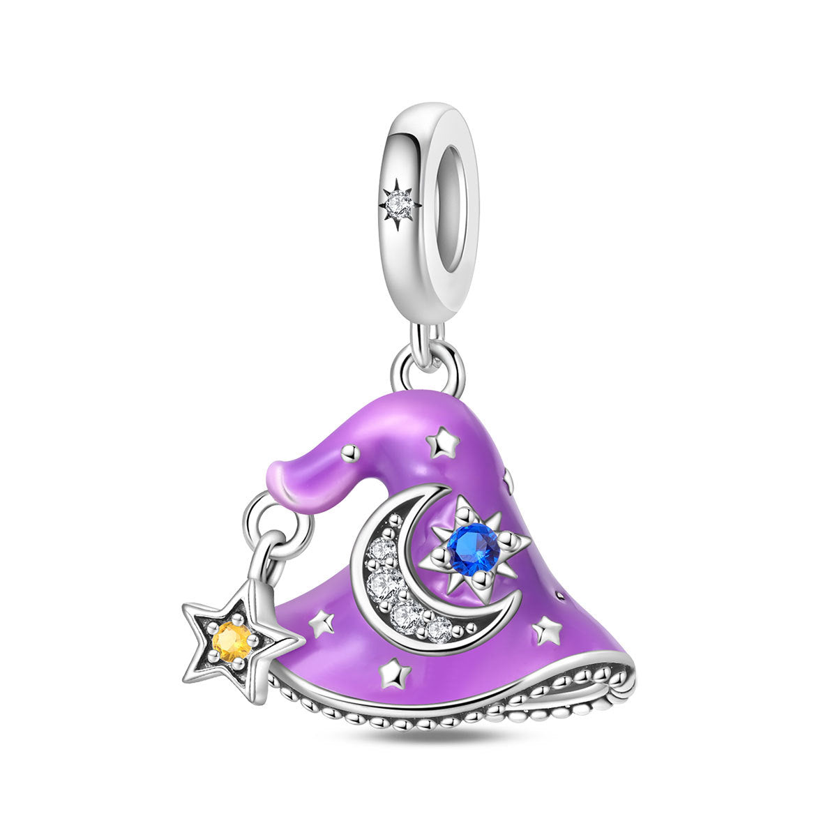 Bracelet de bricolage en cuivre plaqué argent perlé et pendentif