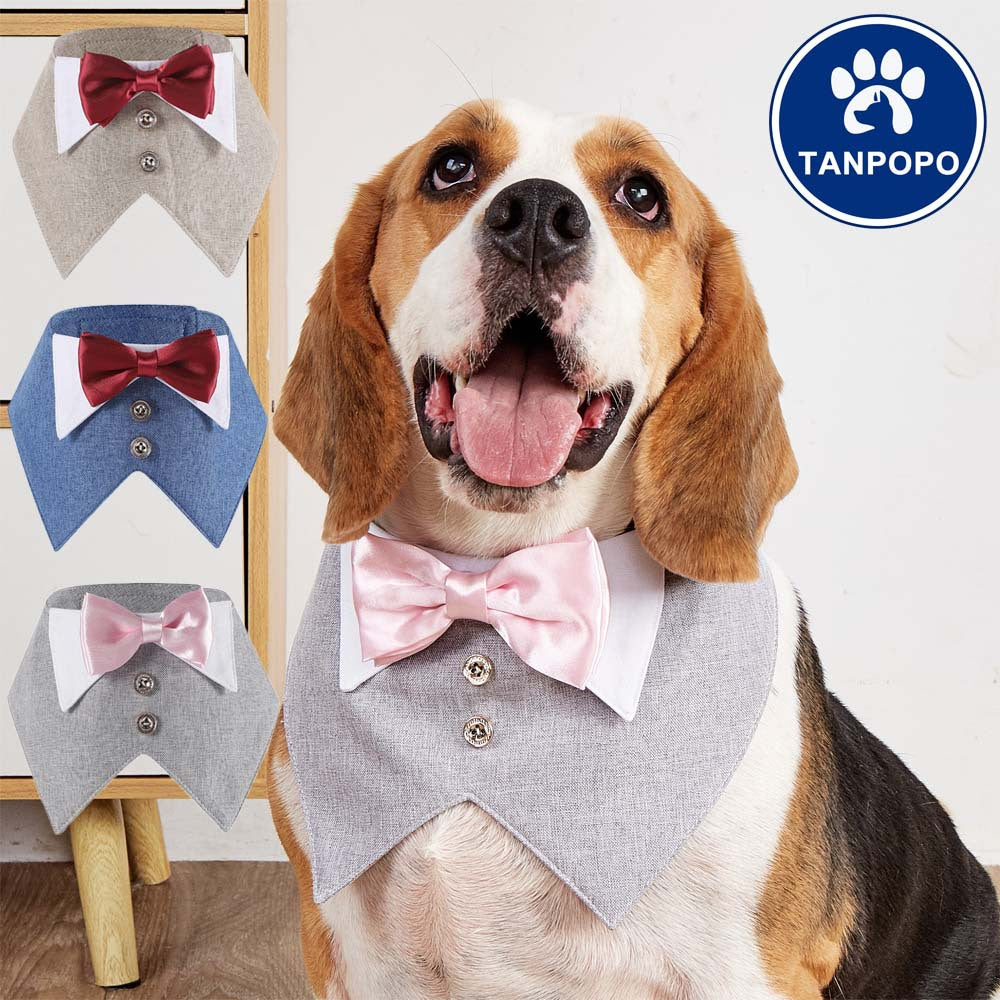 Écharpe de Triangle de Bib Velcro Pet de style britannique