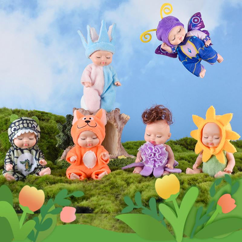 6 Nouvellement amélioré Dormant Poupées Poupées Jouet de filles Boîte Cadeau Set Adorable Princesse Figurines
