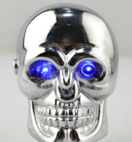 Tête 3D Bleu Led Eye Car Automatique Speed Wood Style Gear Knob Head