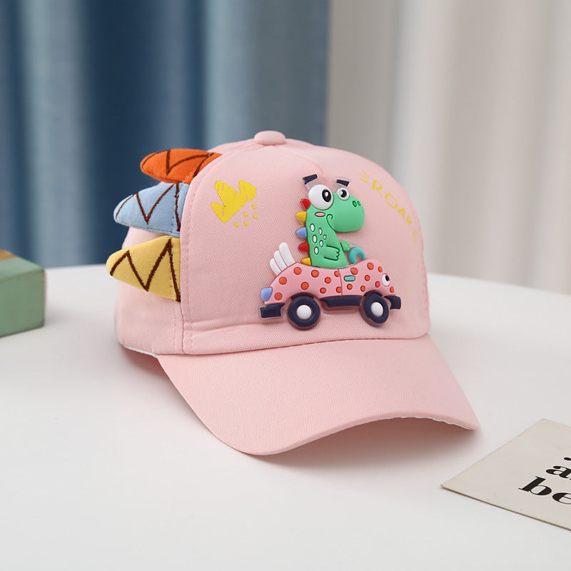 Dinosaur Voiture Peaked Cap Coréen Style Garçons et filles Broderie