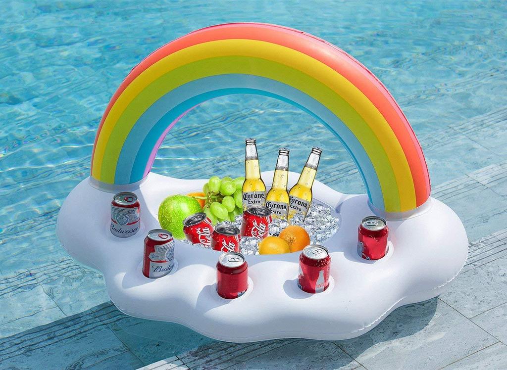 Gay Pride Rainbow Gonflable Pool Float Cooler