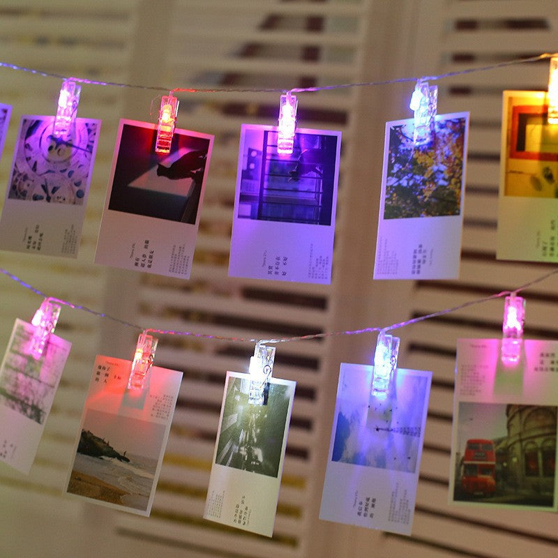 Chaîne de lumière LED à clip mural