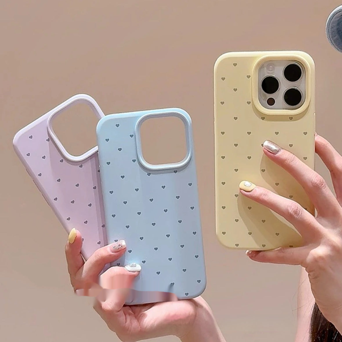 Phone Case Love Coeur Silicone liquide Buck Résistance