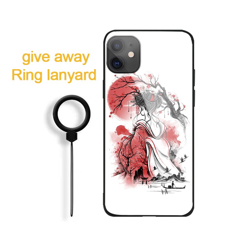 Geisha Dreamland Verre trempé Soft Silicone Phone Case