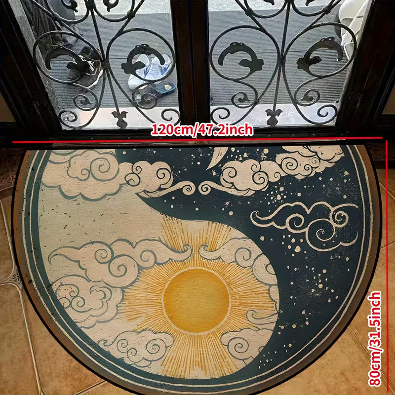 Tapis de sol en caoutchouc semi-circulaire et antisalissure