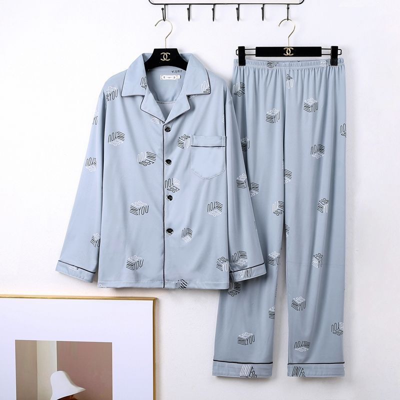 Hommes Minimalist Long Sleeve Loungewear Pajamas