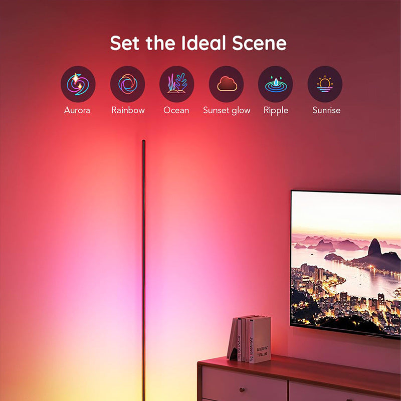 Ligne lumière côté lit Personnalité décorative Strip Corner LED Lampadaire