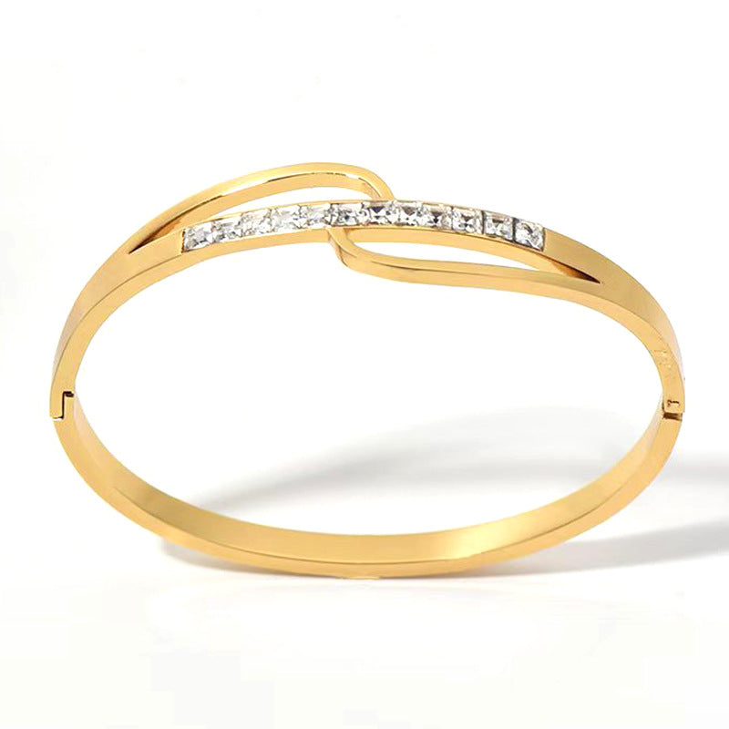 Acier inoxydable minimaliste géométrique Grand modèle mural Titanium Bracelet en acier