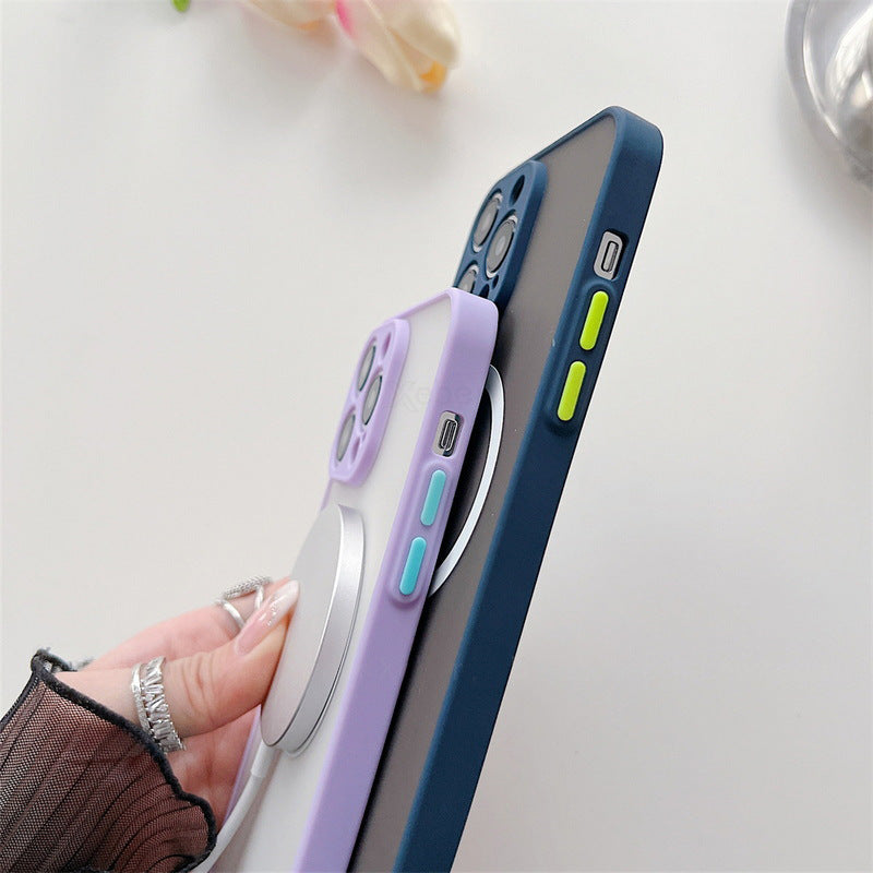 Étui magnétique pour téléphone Lanyard Transparent Crossbody Résistance à la chute