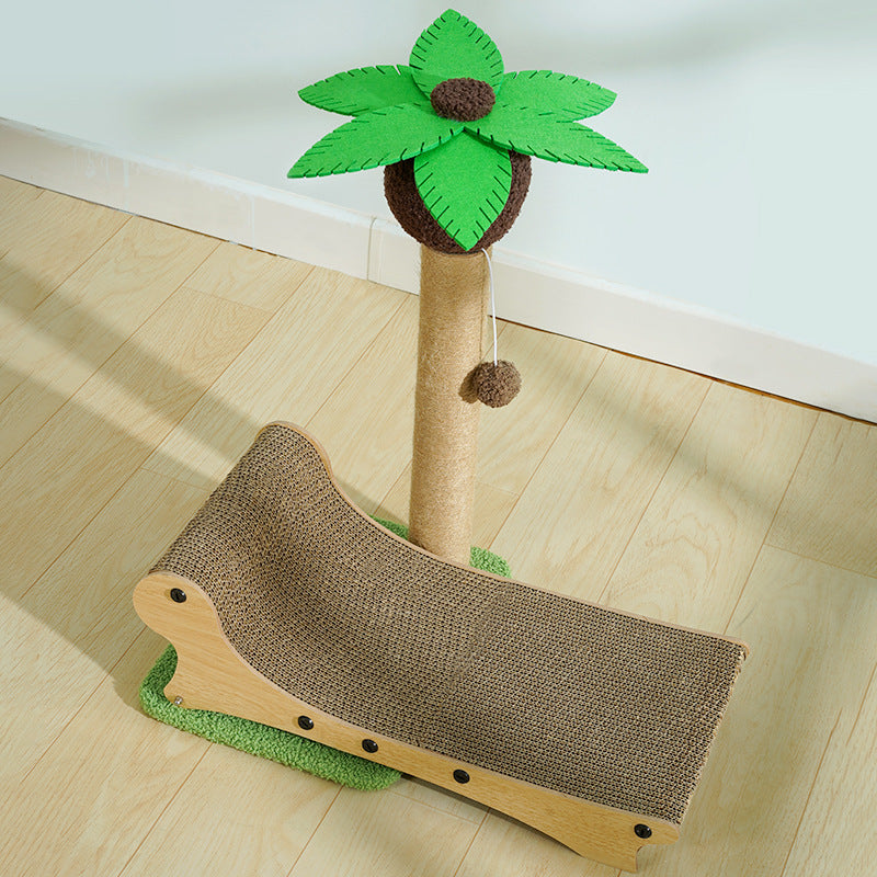 Chaise de plage Pet Cat Nest Planche à gratter multifonctionnelle Chanvre Mat Colonne Chamfer