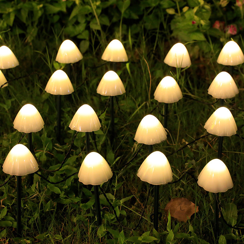 Extérieur Sol solaire Outlet Champignon Led Petites lumières colorées