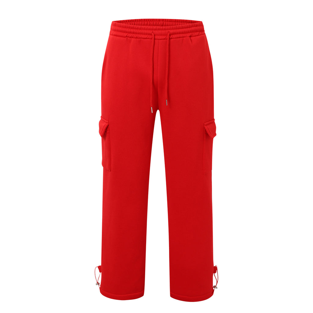 Pantalons enroulés avec de multiples poches et cordons