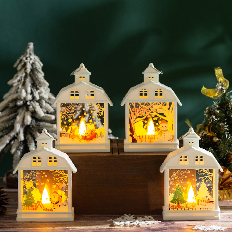 Décorations de Noël Rétro Satchel Night Light Ornements de Noël Arbre suspendu Vent