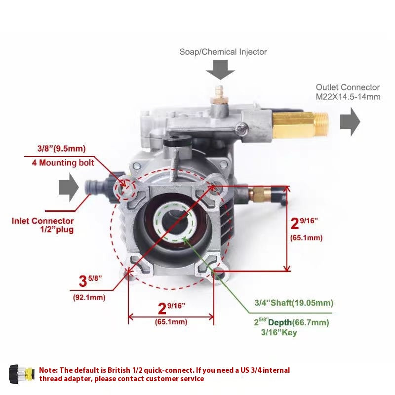 P170 Aluminium Swash PlatePump Cleaning Machine Accessoires