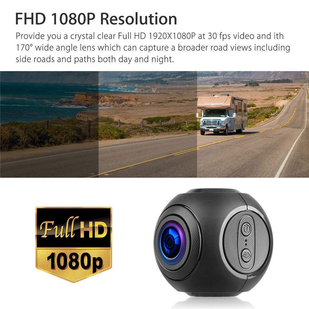 Mini WiFi Voiture Dash Cam FHD 1080P Caméra GPS Tableau de bord W/ G-Sensor Night Vision