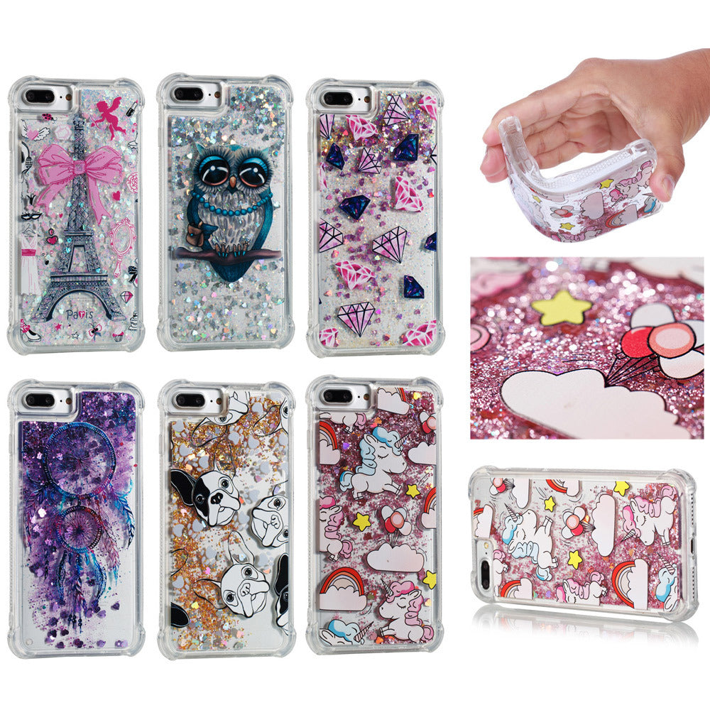 Coque souple transparente pour paillettes et TPU