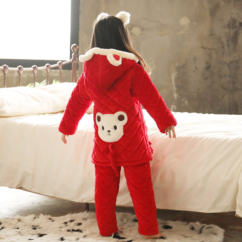 Enfants pyjama en polaire corail femmes