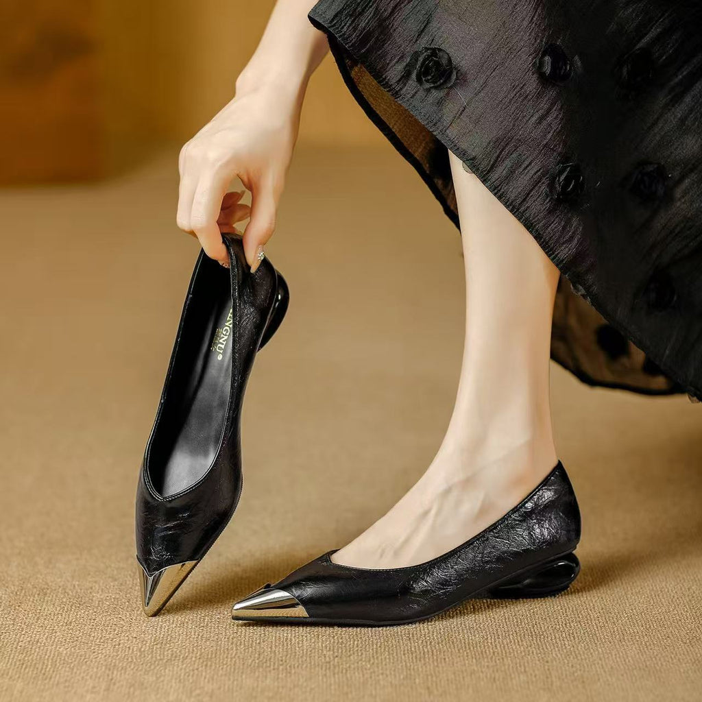 Pompes à talons de taille basse pour vêtements de dessus
