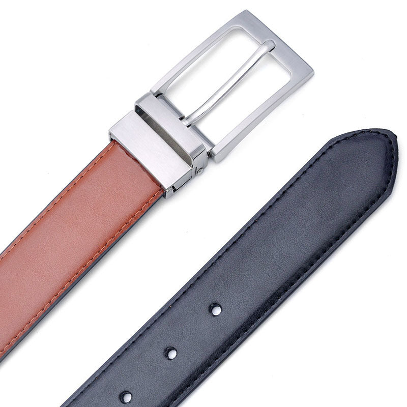 Ceinture de boucle d'épingle tournante pour homme